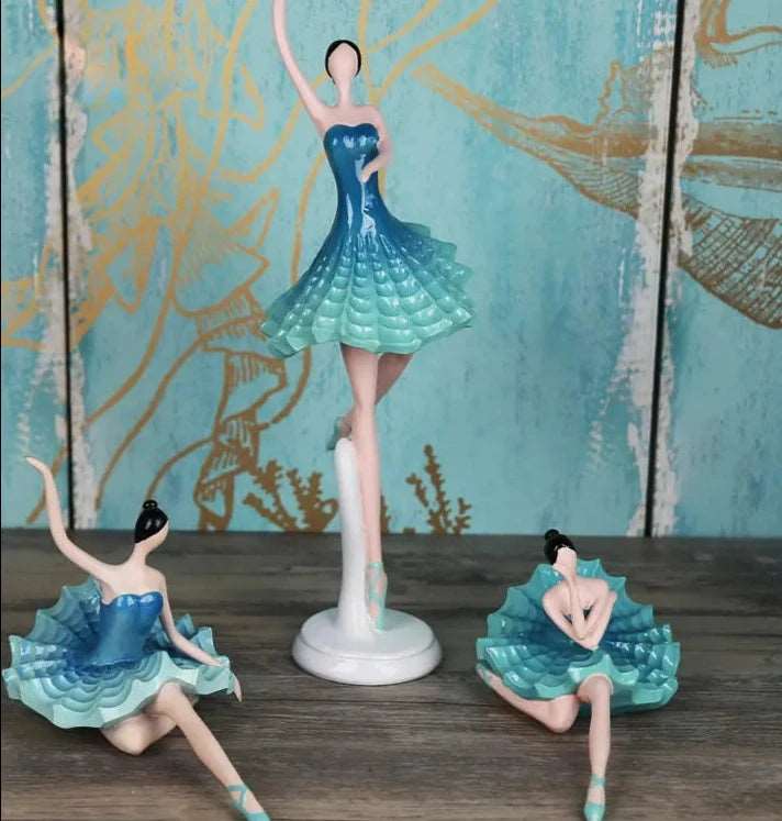 The Akari Ballerina Figurine blue