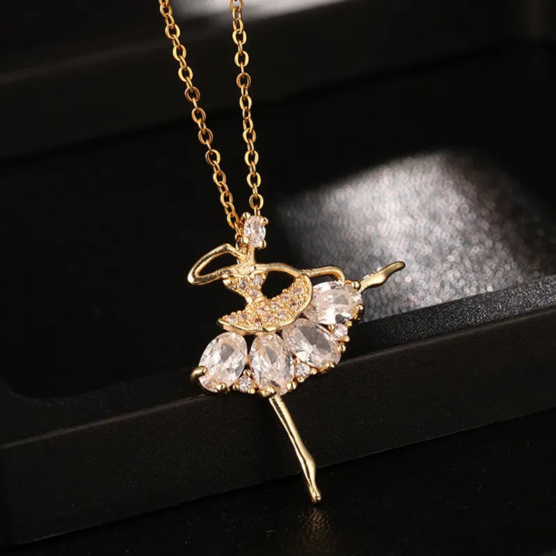 The Sharifa Ballerina Necklace crystal