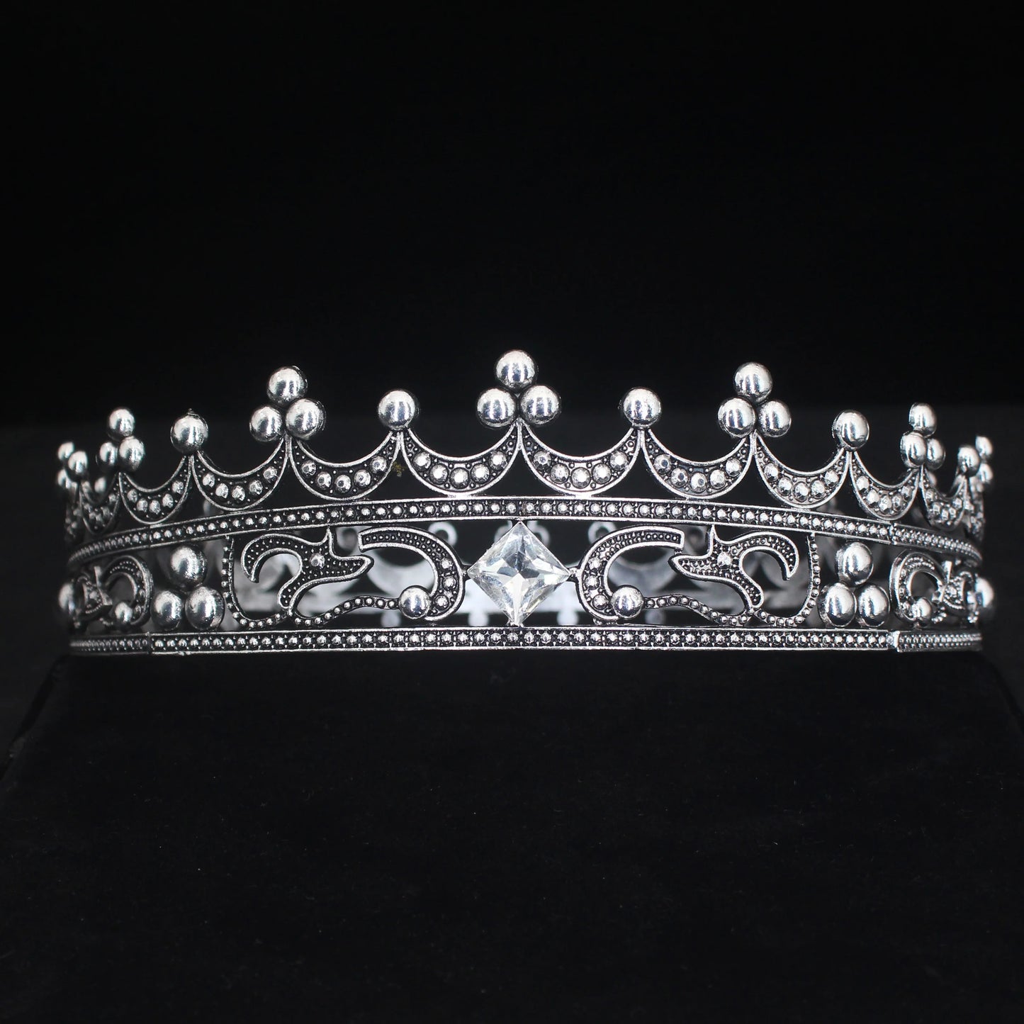 silver ballet and bridal king and queen crown