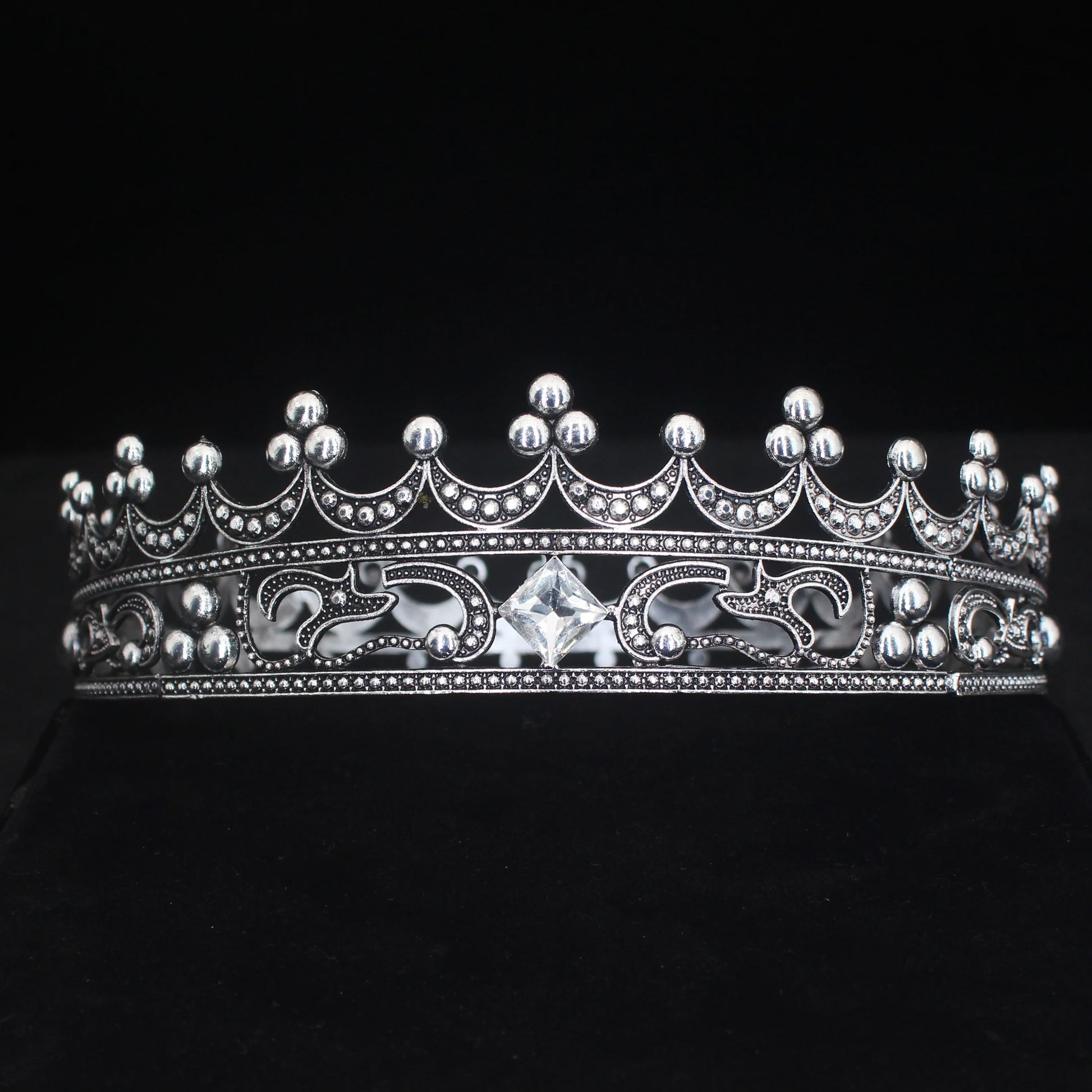 silver ballet and bridal king and queen crown