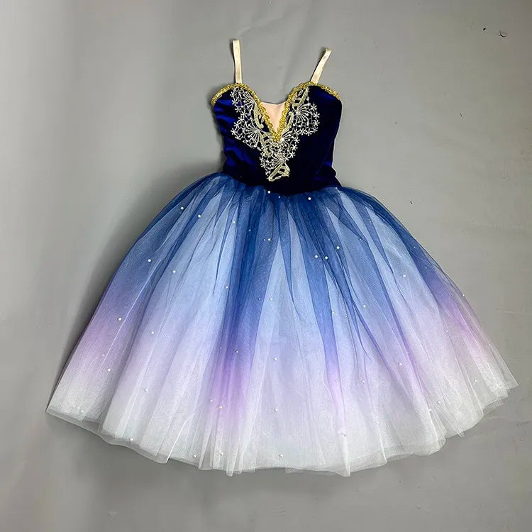 fancy blue velvet romantic tutu costume budget YAGP