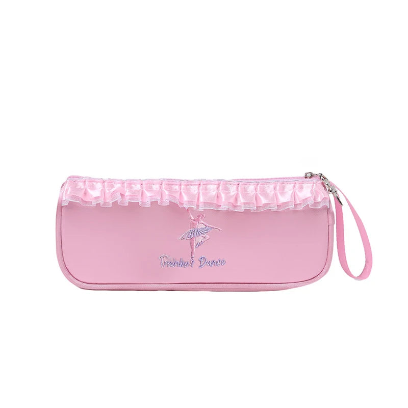 ballerina handbag pink satin pencil case