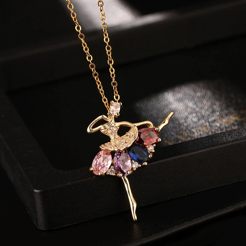 The Sharifa Ballerina Necklace crystal