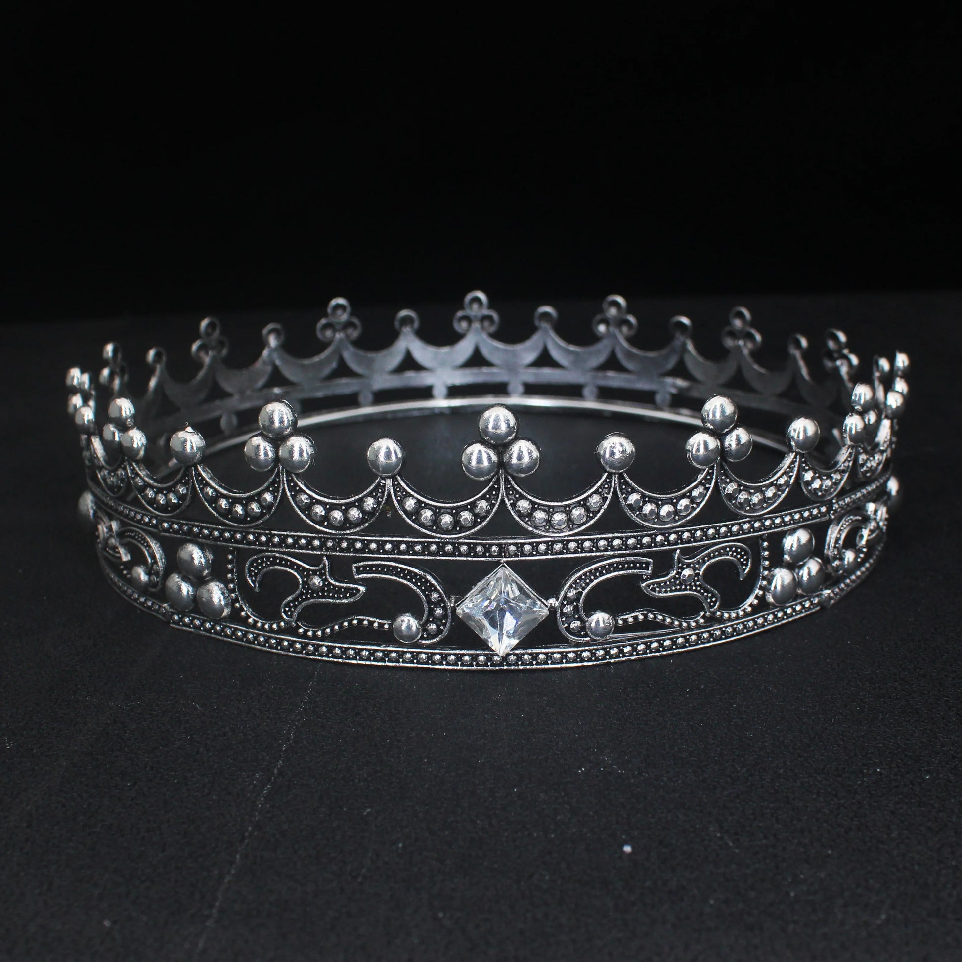 silver ballet and bridal king and queen crown