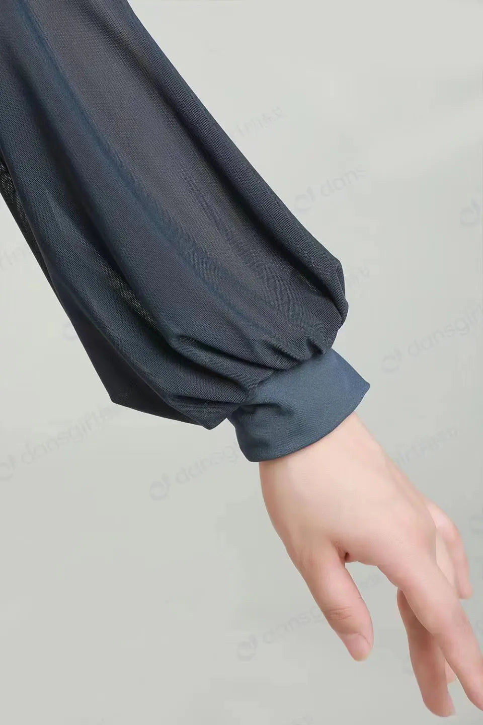 sleeve of a long sleeve leotard