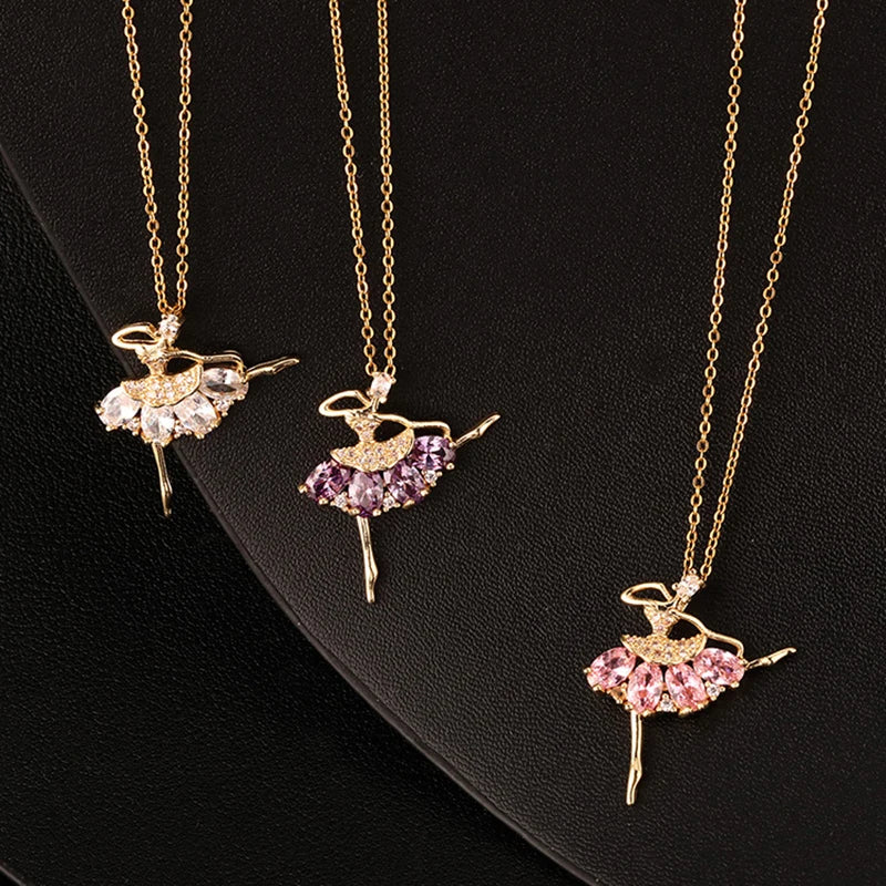 The Sharifa Ballerina Necklace crystal