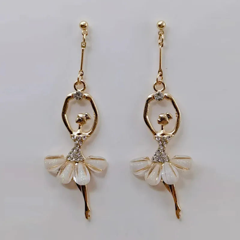 The Leah Ballerina Earrings crystal