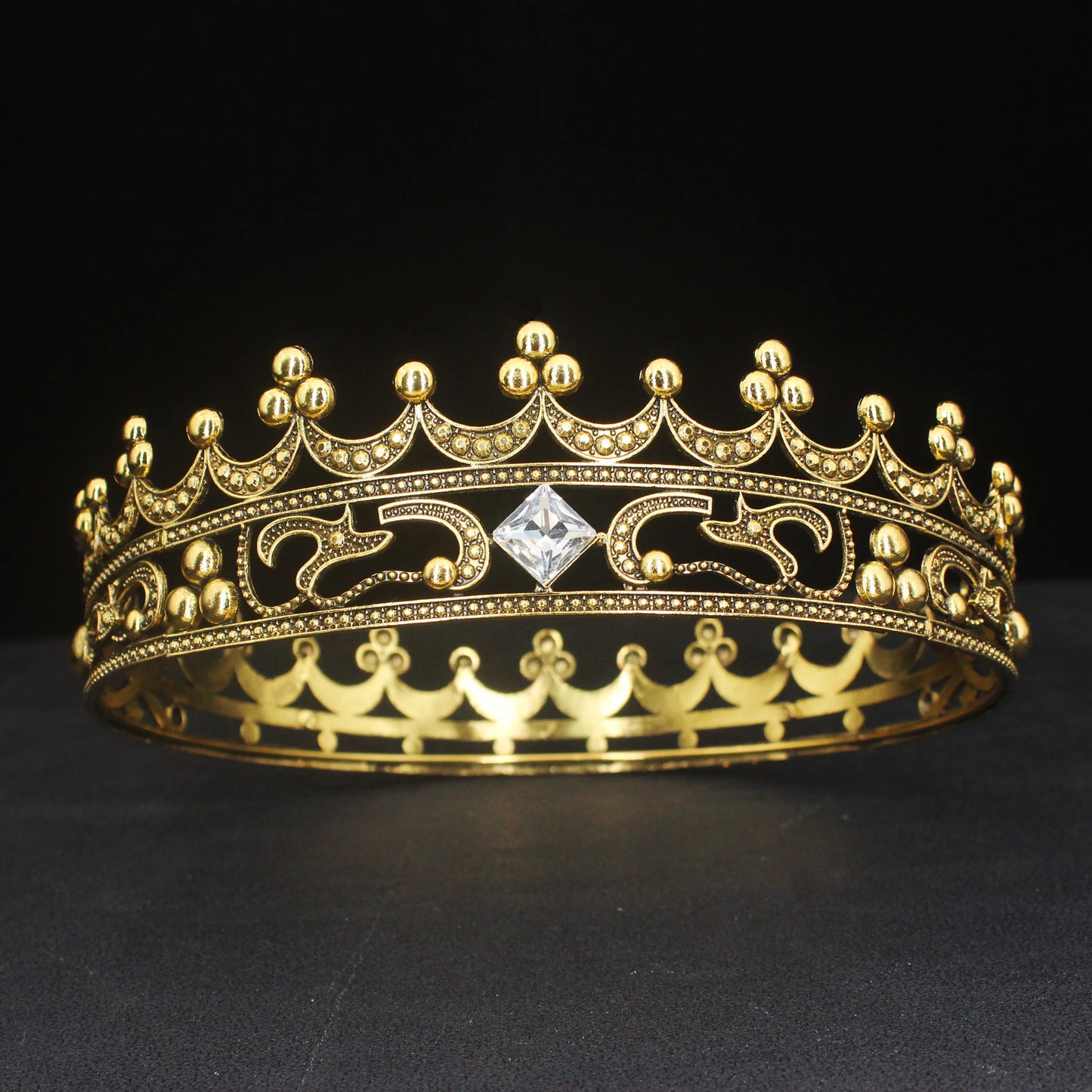 gold bridal and ballet king and queen crown