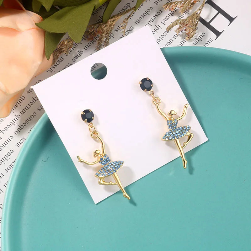 The Kokoro Ballerina Earrings blue and black