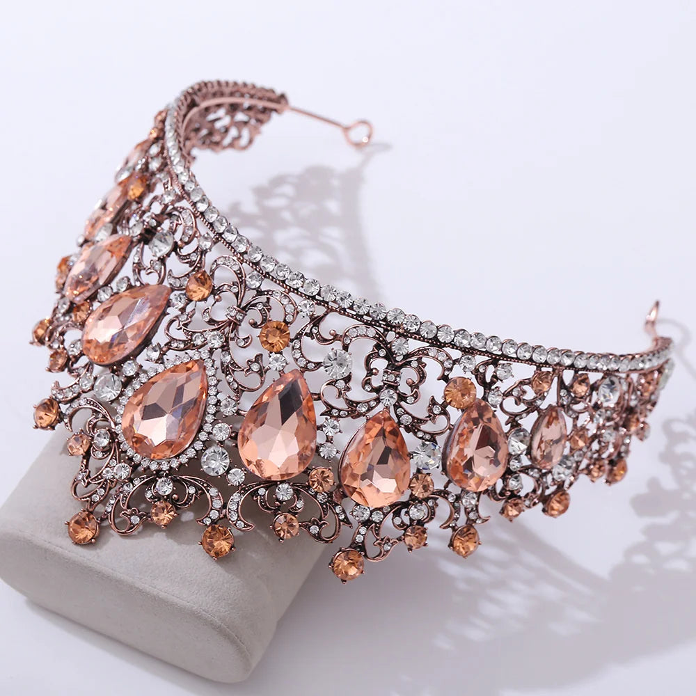 The Deirdre Tiara crystal and gold tone