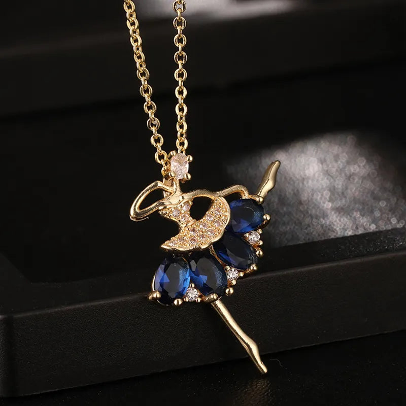 The Sharifa Ballerina Necklace crystal