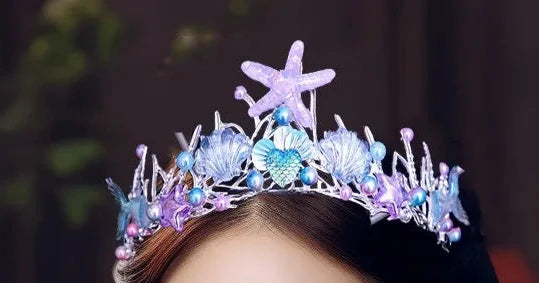 The Starfish and Seashell Tiara bridal and ballet