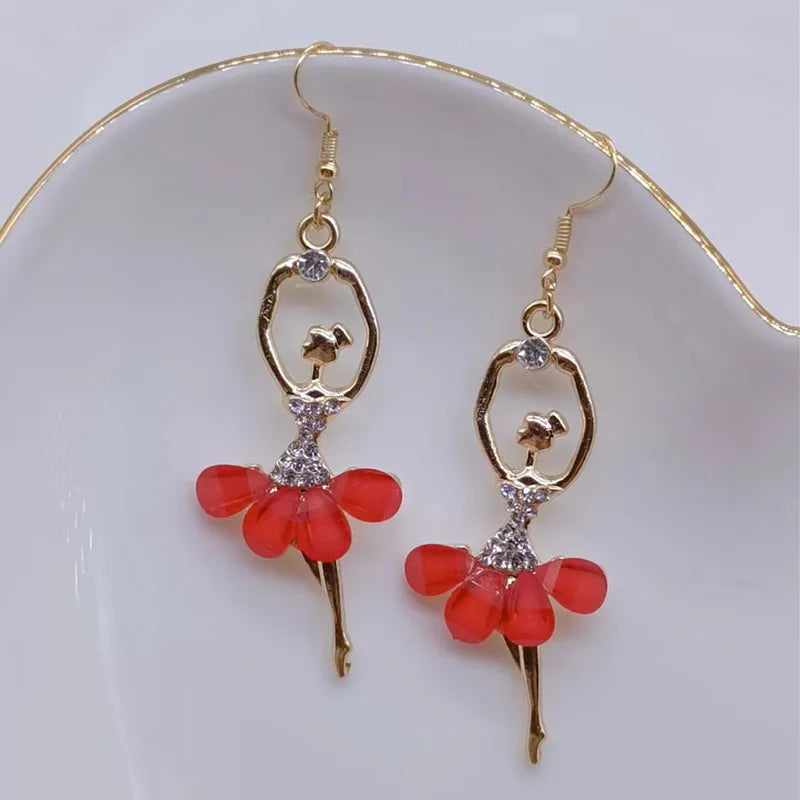 The Leah Ballerina Earrings crystal
