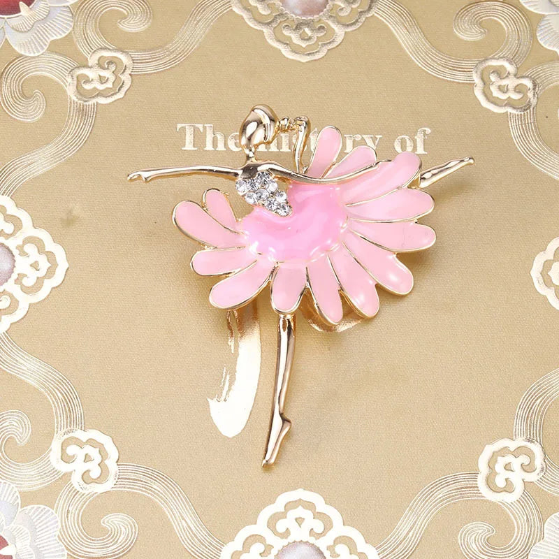 The Inge Ballerina Brooch pink