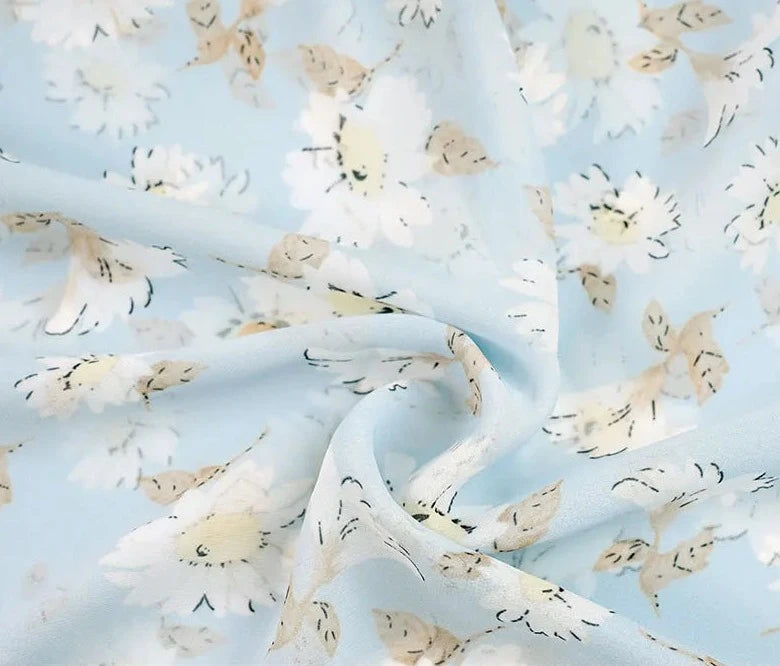 close up of floral design on womens ballet skirt