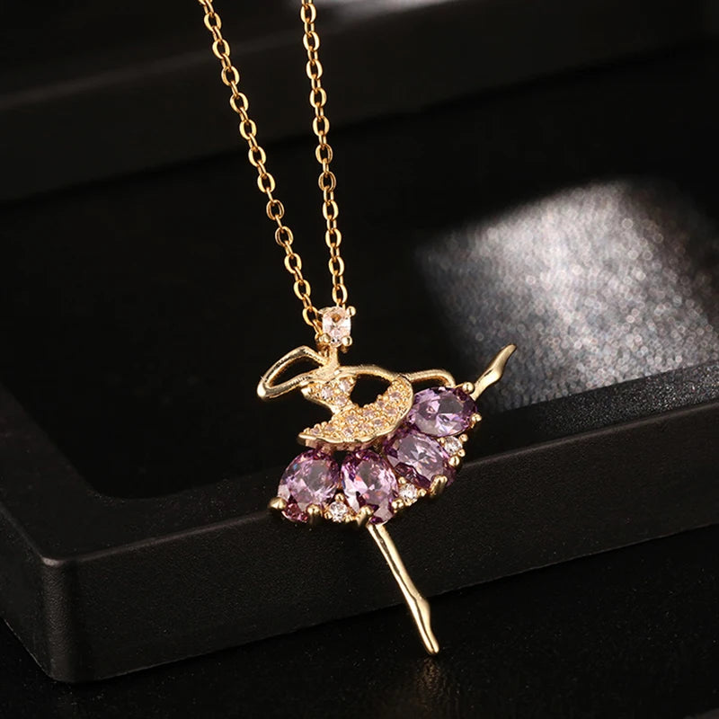 The Sharifa Ballerina Necklace crystal