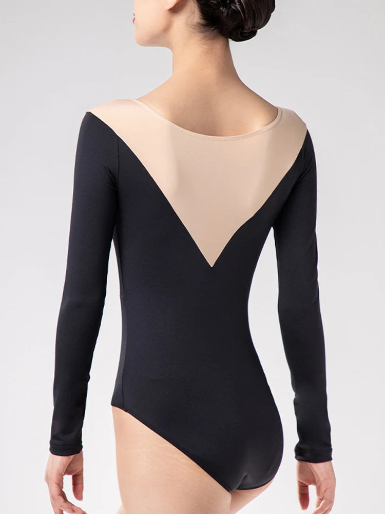 The Hinata Leotard long sleeve black