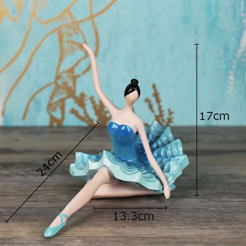 The Akari Ballerina Figurine blue