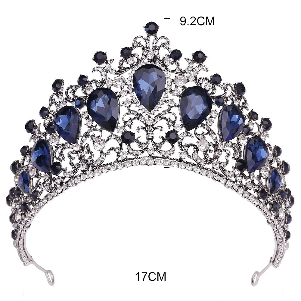 The Deirdre Tiara sapphire silver tone