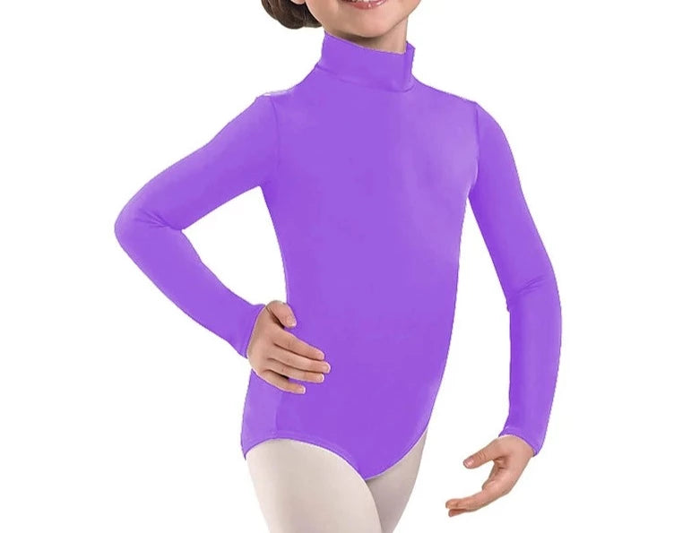 The Kimiko Turtleneck Leotard purple