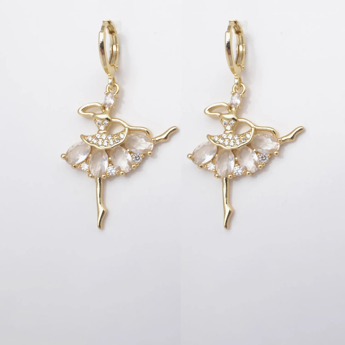 The Livia Ballerina Earrings clear crystal