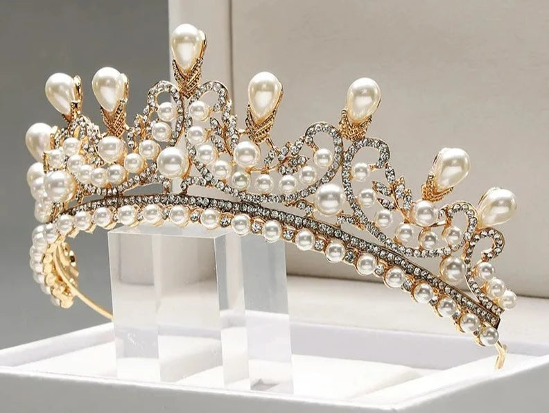 Illuminating
Pearl and rhinestone tiara wedding and ballet