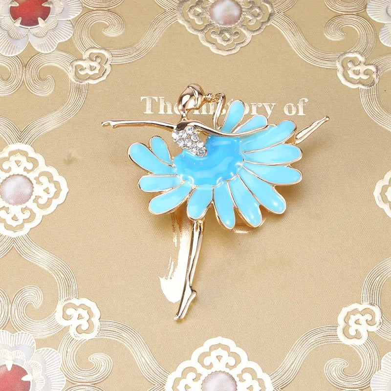 The Inge Ballerina Brooch purple