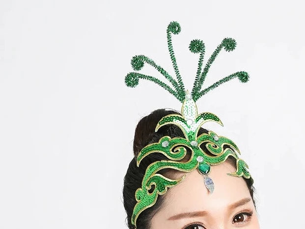 green fairy ballerina headpiece