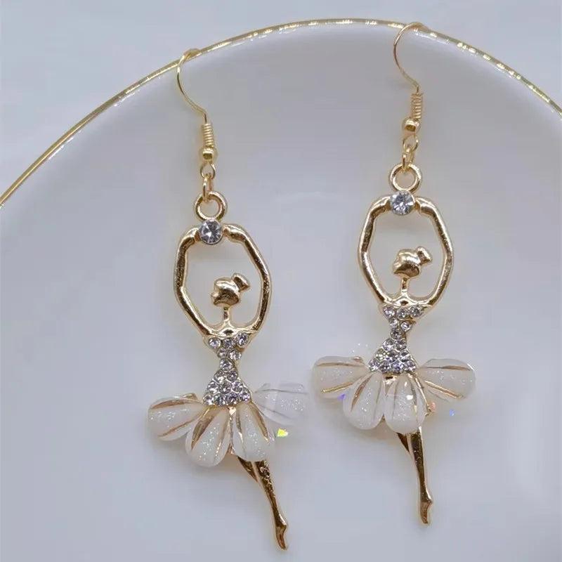 The Leah Ballerina Earrings crystal