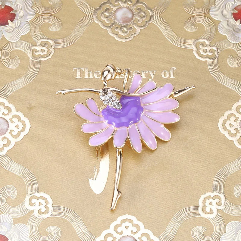 The Inge Ballerina Brooch purple