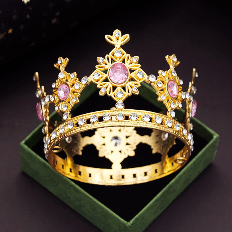 small gold crown with red gems yagp