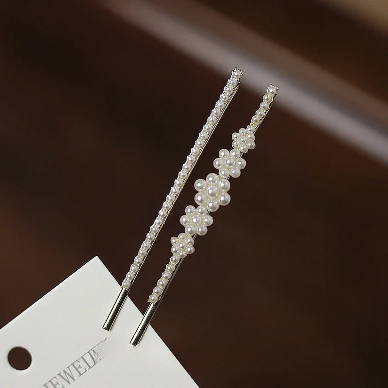 The Min-Ji Floral Bobby Pins silver