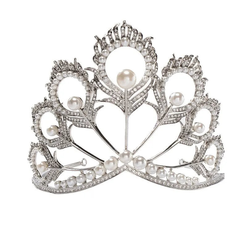 Crystal and Pearl Peacock tiara