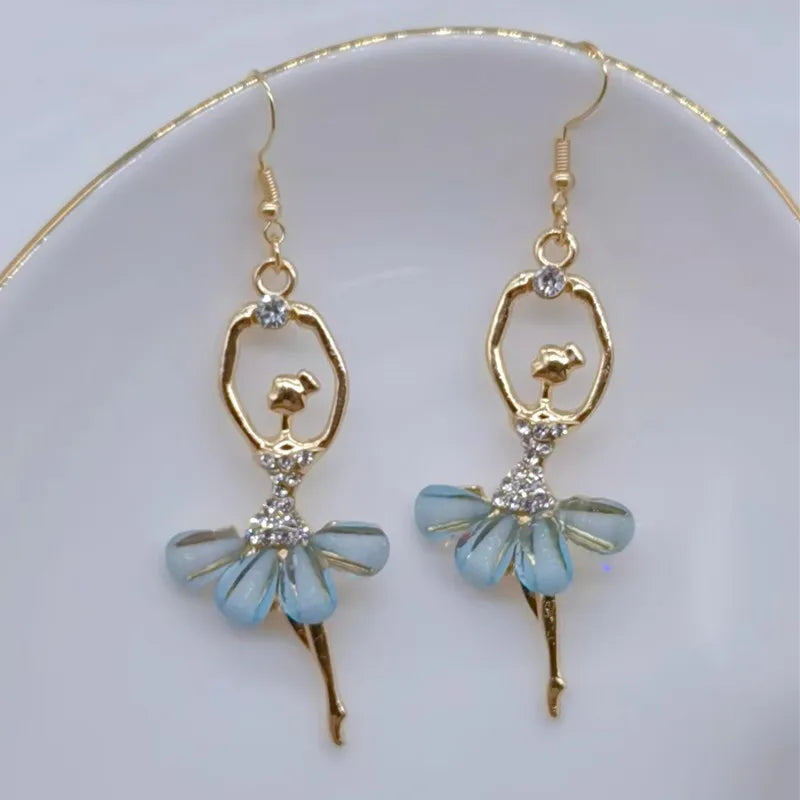 The Leah Ballerina Earrings crystal
