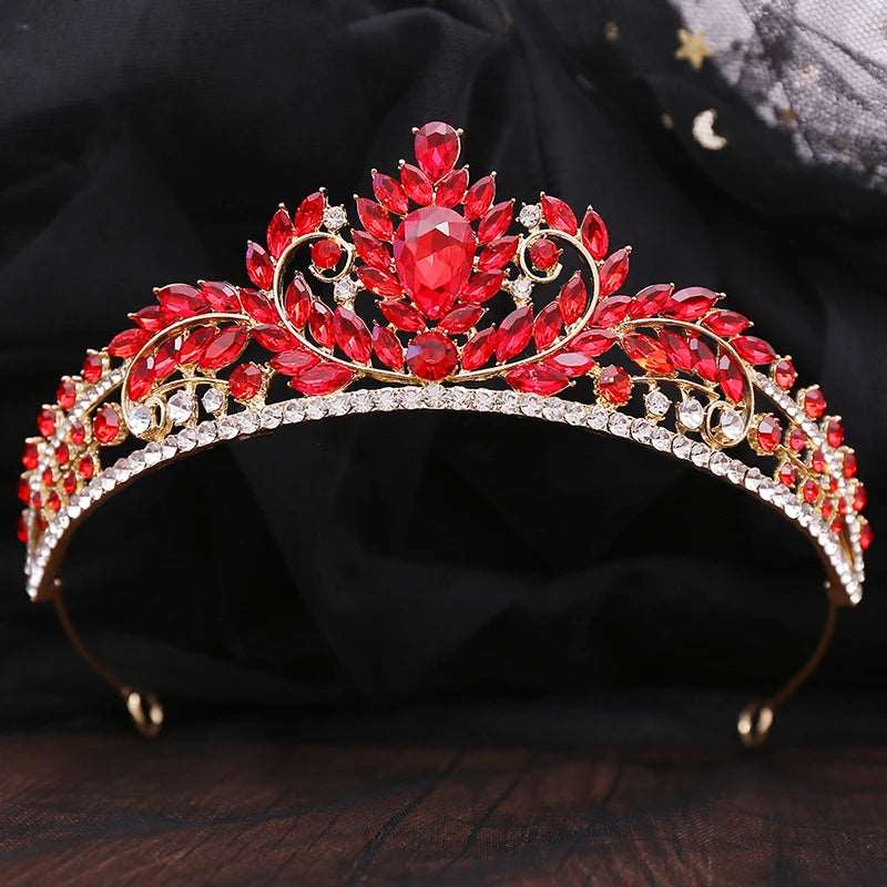 red and gold crystal ballet and wedding tiara