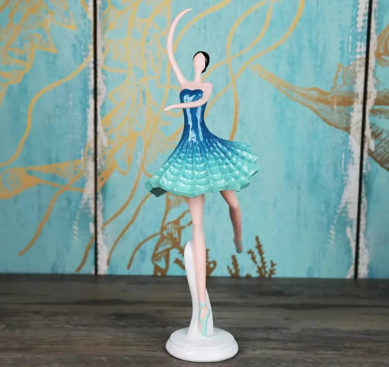 The Akari Ballerina Figurine blue