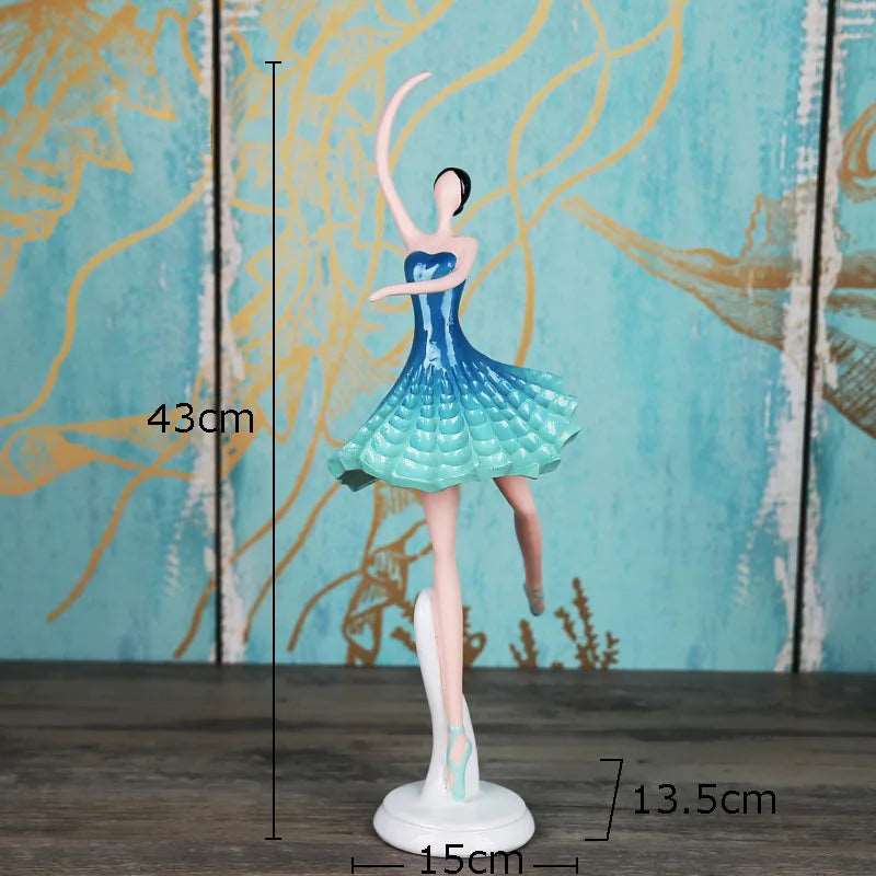 The Akari Ballerina Figurine blue