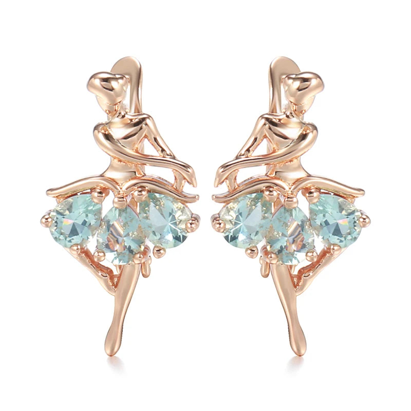 The Calina Ballerina Earrings crystal