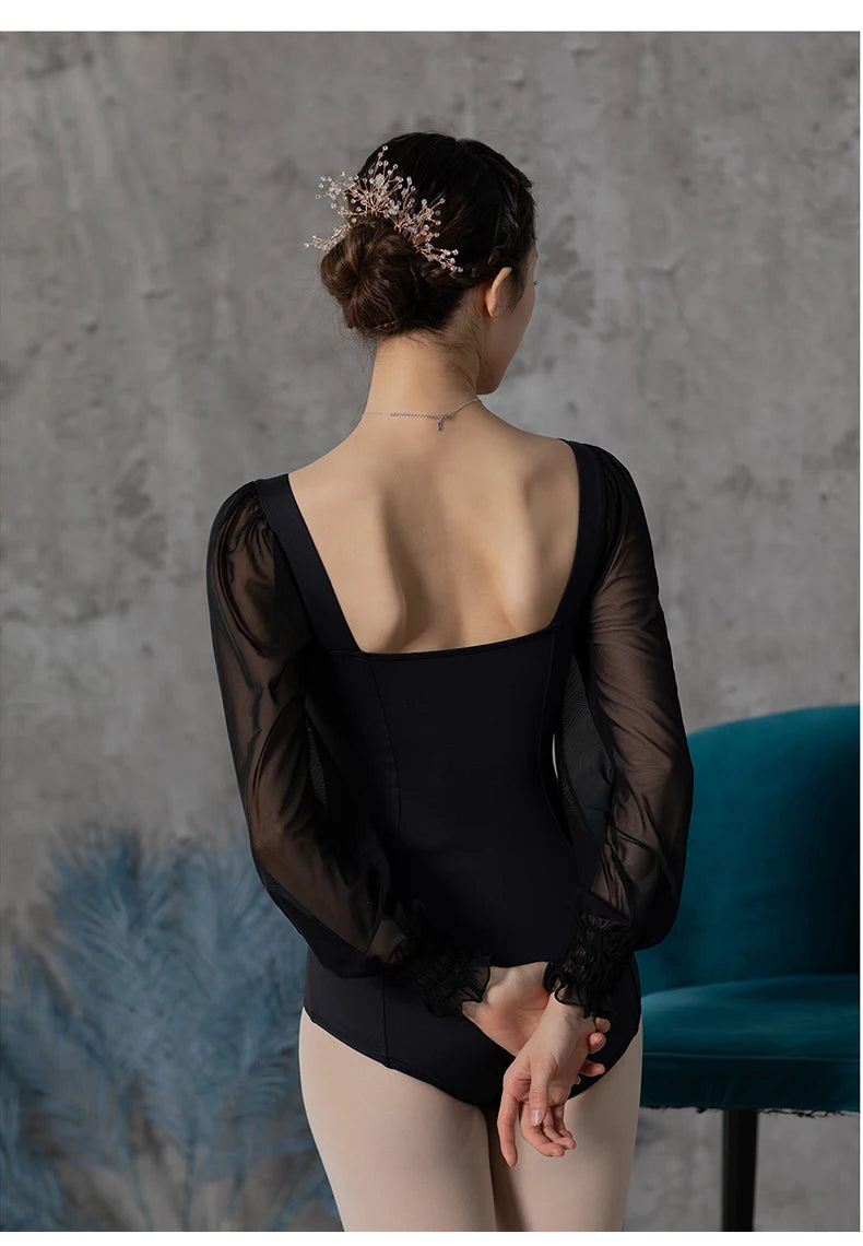 long puffed sleeve leotard YAGP