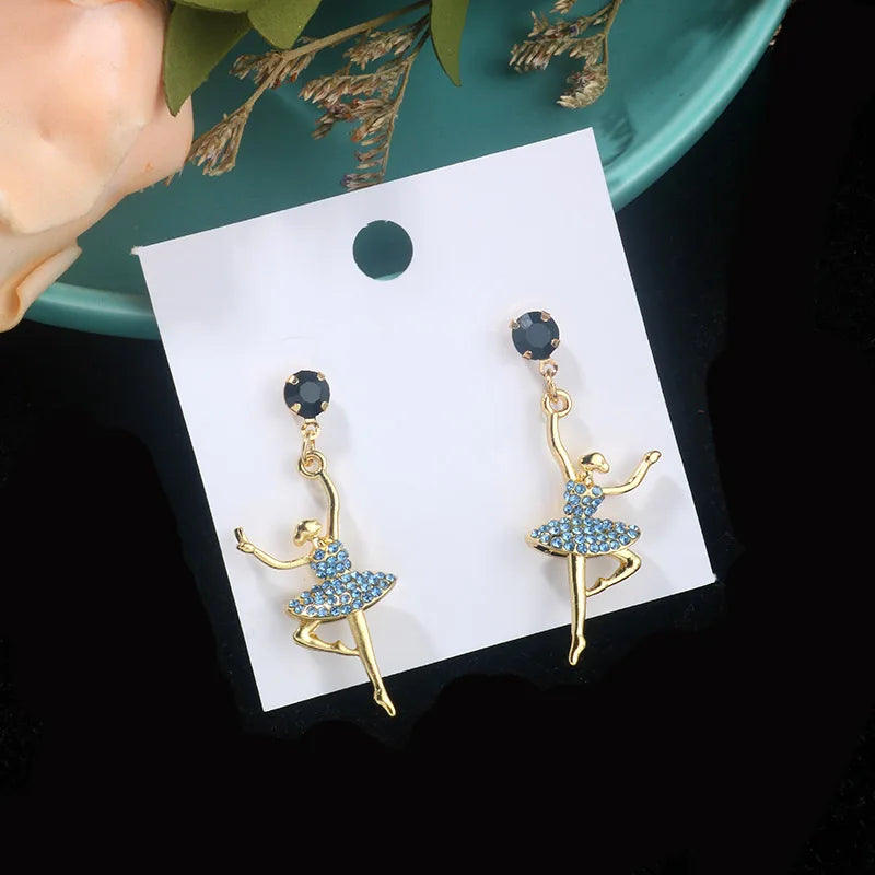 The Kokoro Ballerina Earrings pink and black