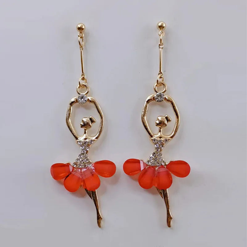 The Leah Ballerina Earrings crystal