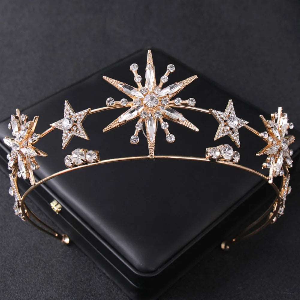 Gold and crystal wedding and ballet tiara and YAGP tiara