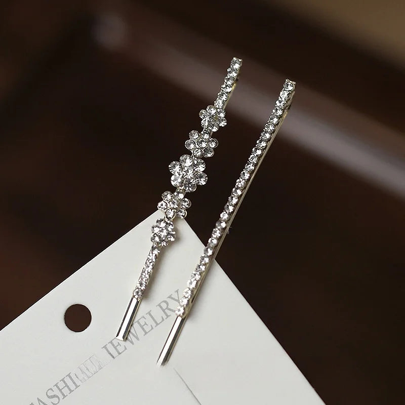 The Min-Ji Floral Bobby Pins silver