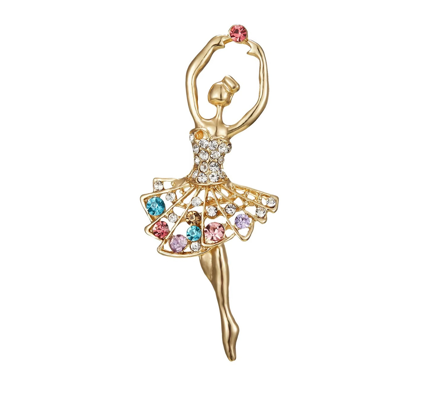 The Danna Ballerina Brooch/Pin with crystals