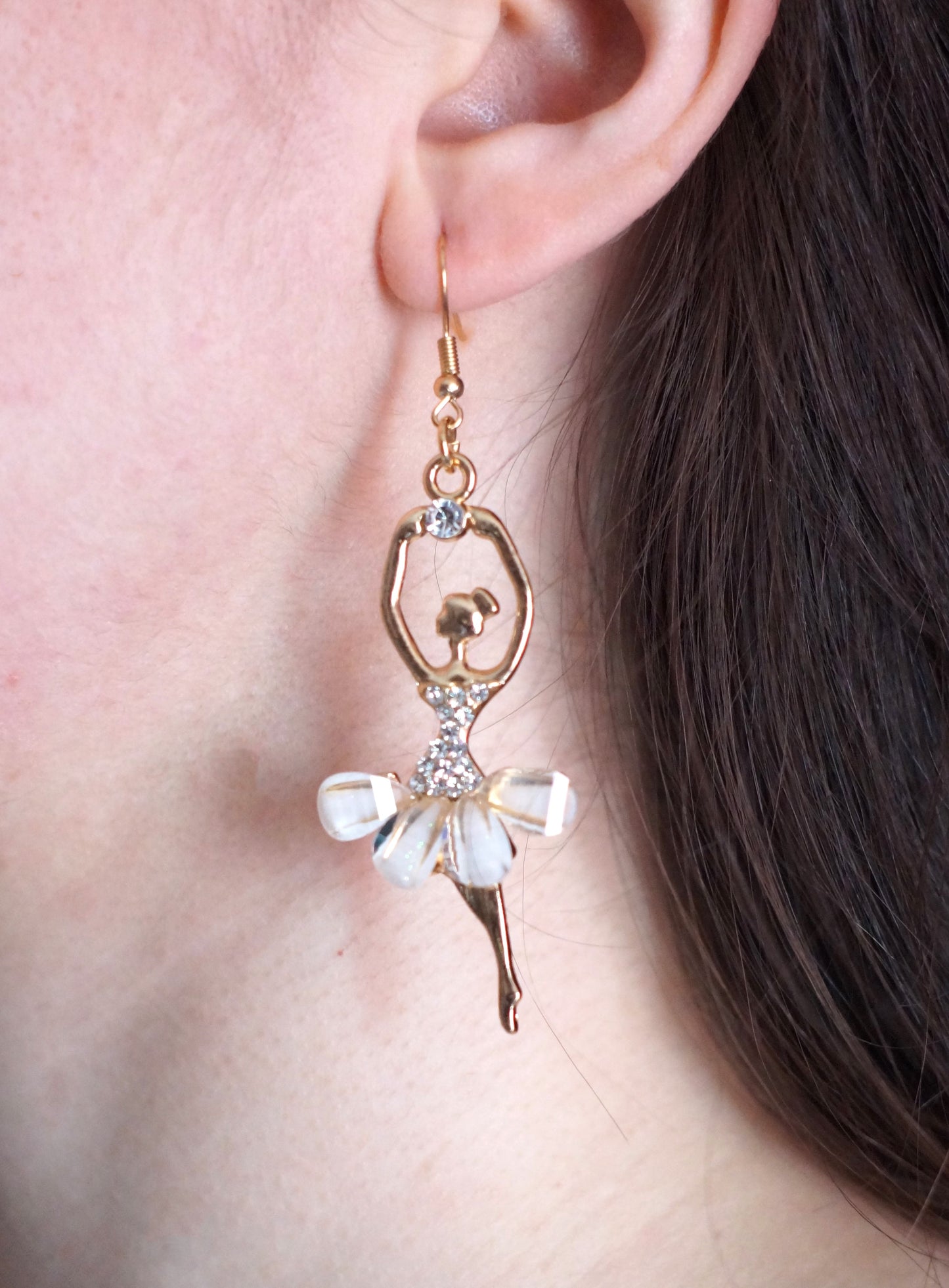 The Leah Ballerina Earrings crystal