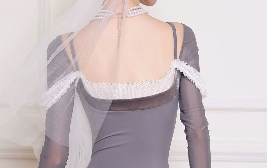white long sleeve leotard marie antoinette