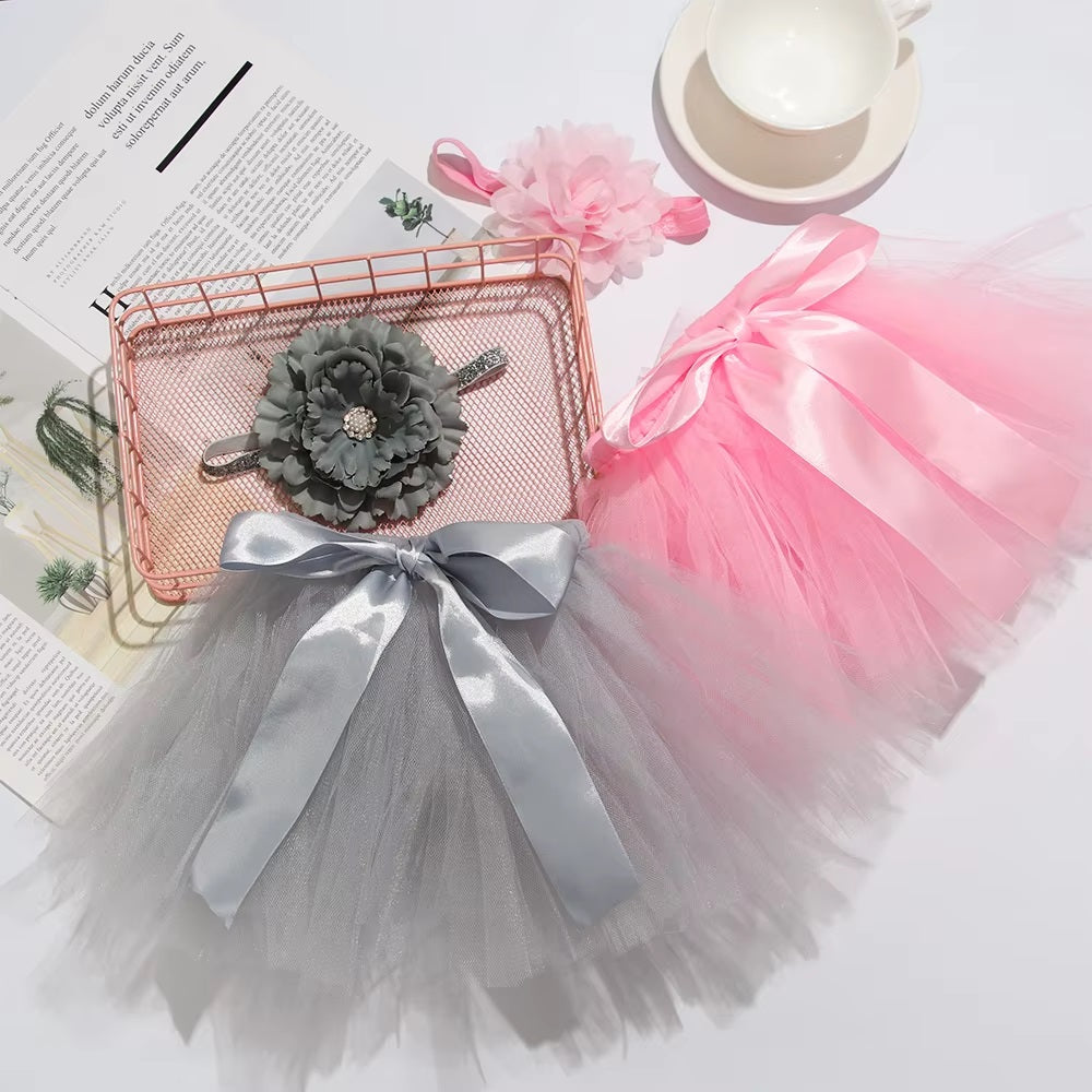 The Haneul Baby Ballet Tutu pin with flower headband