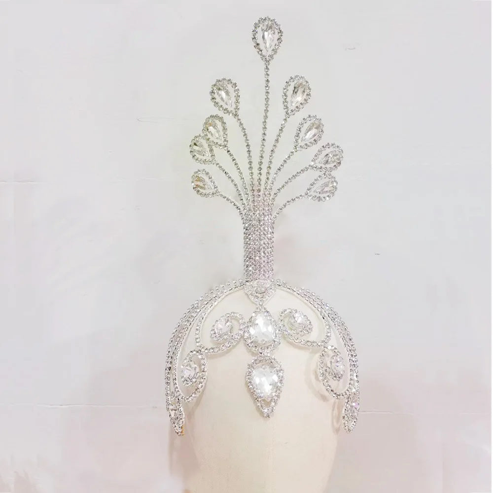 The Zaya Crystal Headpiece show girl ballet bridal snazzy sparkly