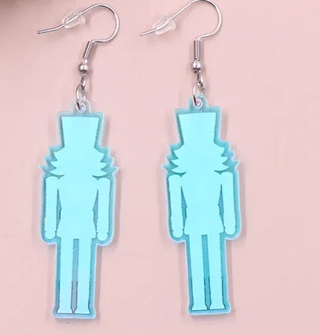 back of pink nutcracker earrings ballet