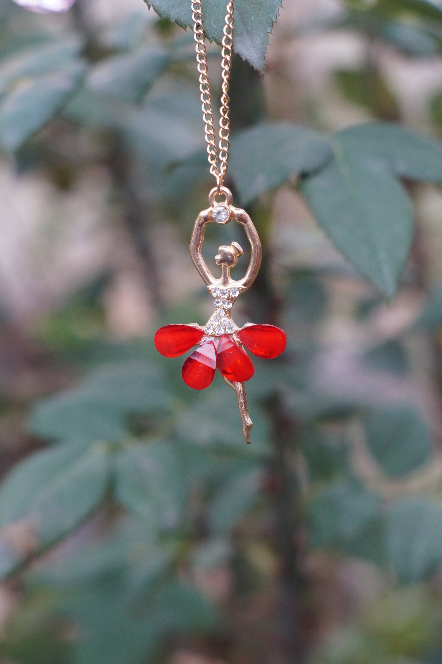 The Myra Ballerina Necklace red